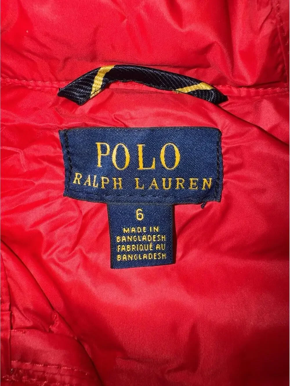 Polo Ralph Lauren - Red Puffer Vest - Boys Size 6
